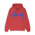 Stussy Cappuccio Dizzy Stock Rossa Felpa