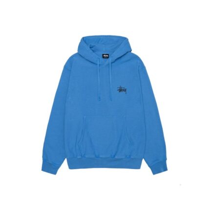 Stussy Logo Con Cappuccio Blu Felpa